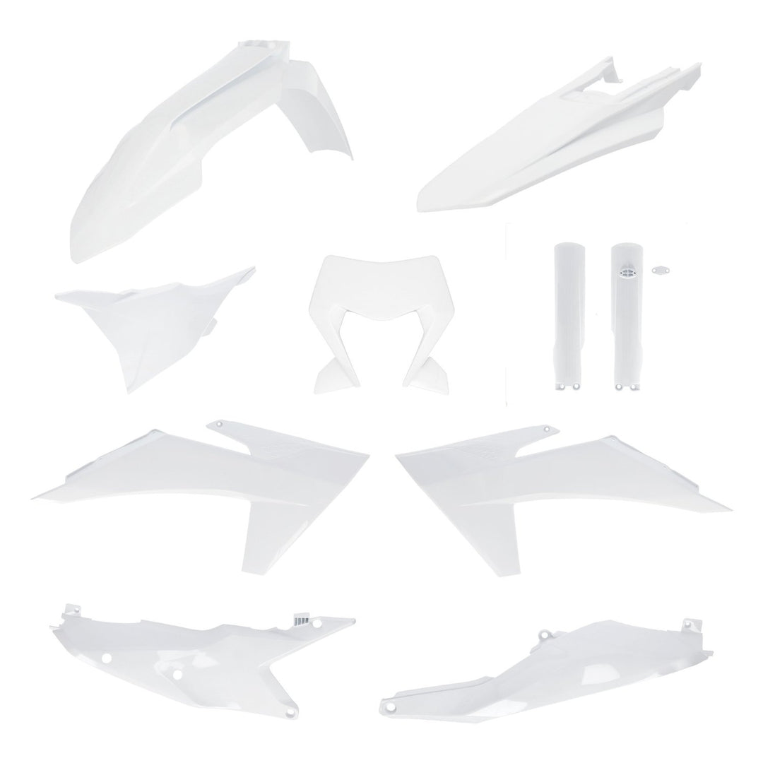 ACERBIS PLASTIC KIT KTM EXC EXCF 24-25 WHITE