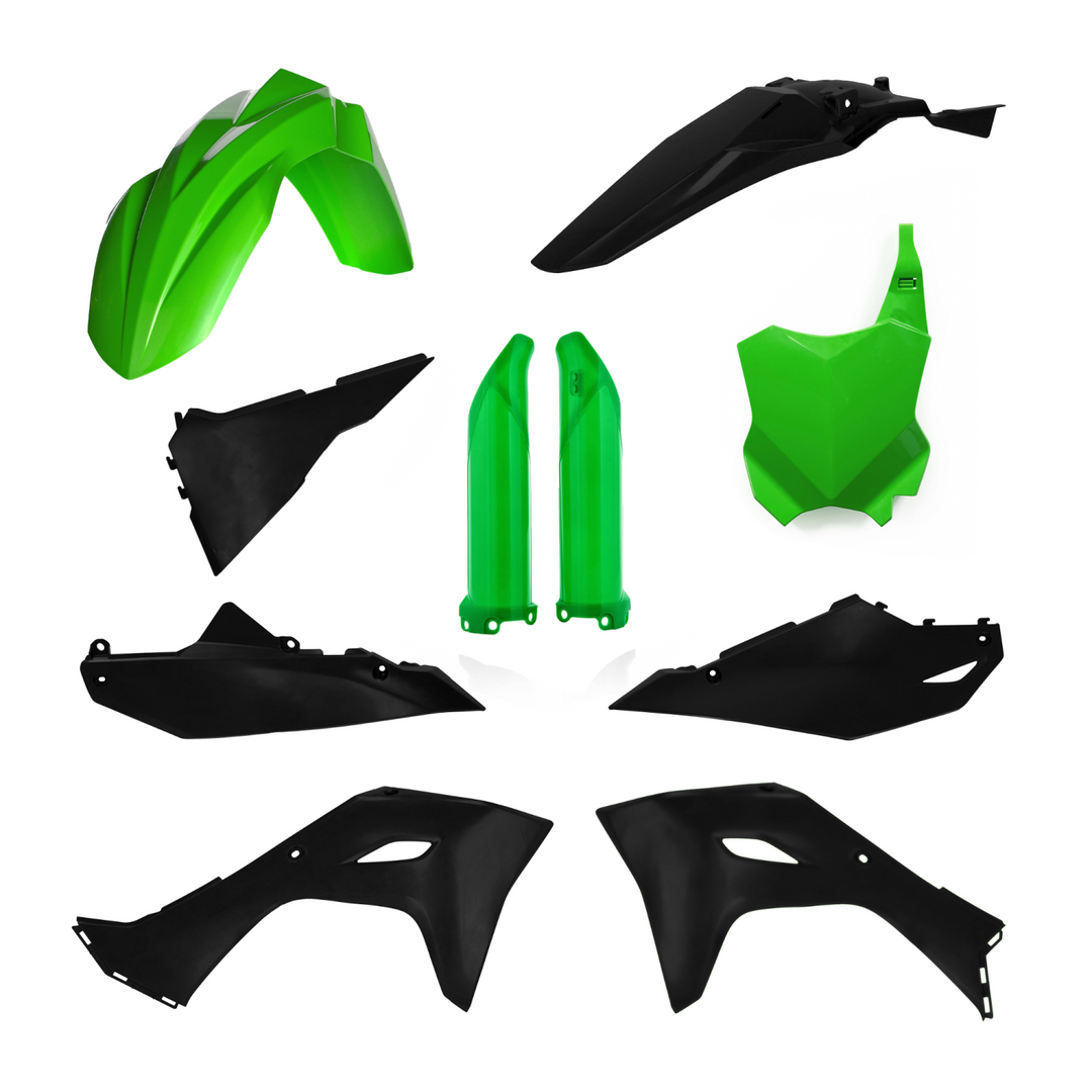ACERBIS PLASTIC KIT KAWASAKI KXF 250 25-26 450 24-26 GREEN BLACK