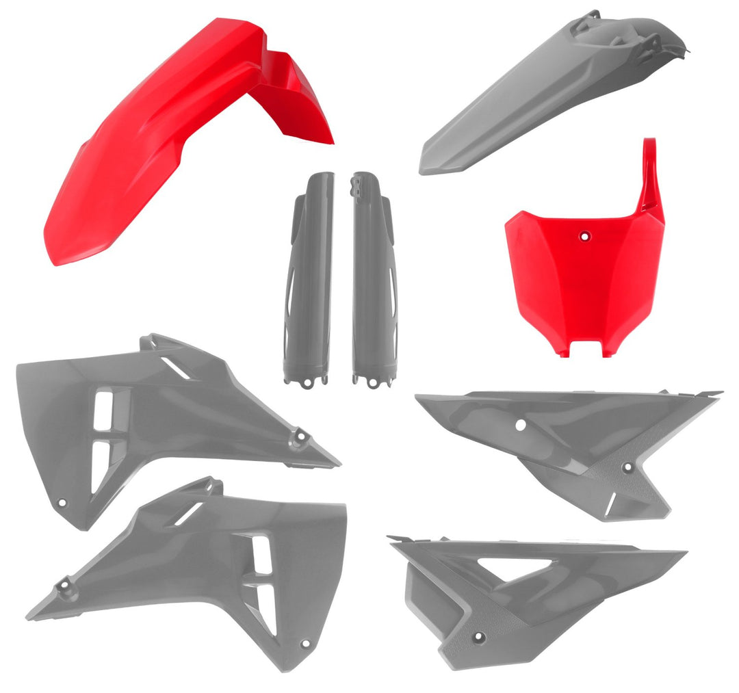 ACERBIS PLASTIC KIT HONDA CRF 250R 25-27 450R 25-26 RED/GREY HAWK