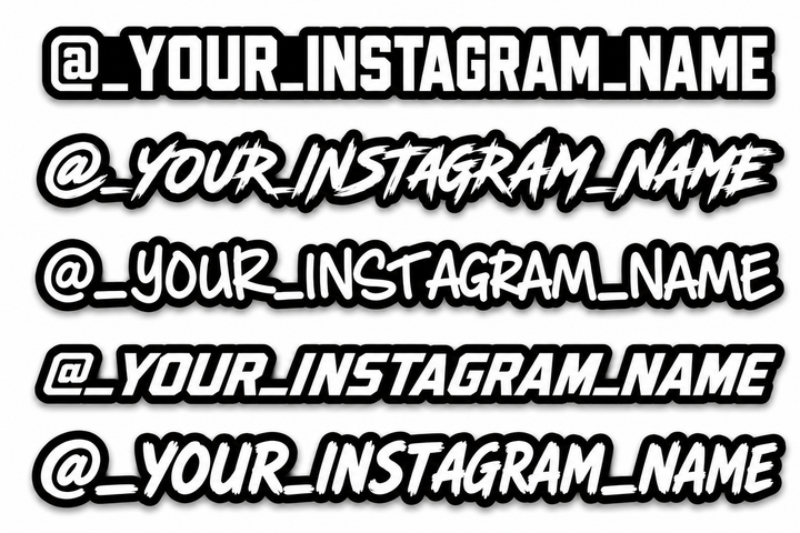 Instagram Handle Decals
