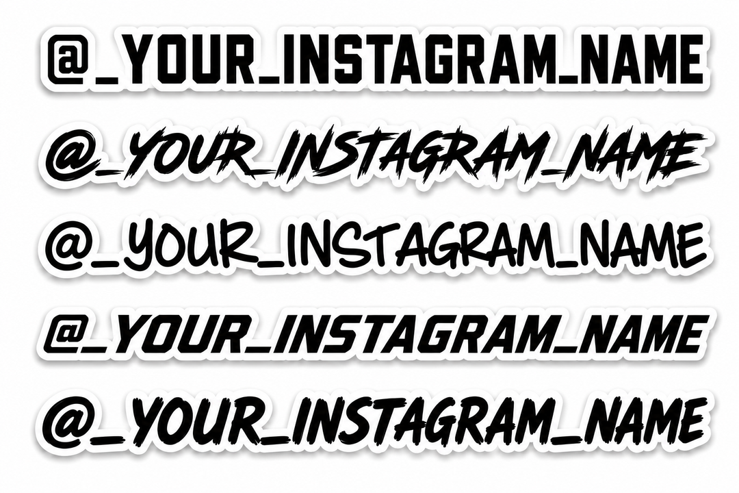 Instagram Handle Decals