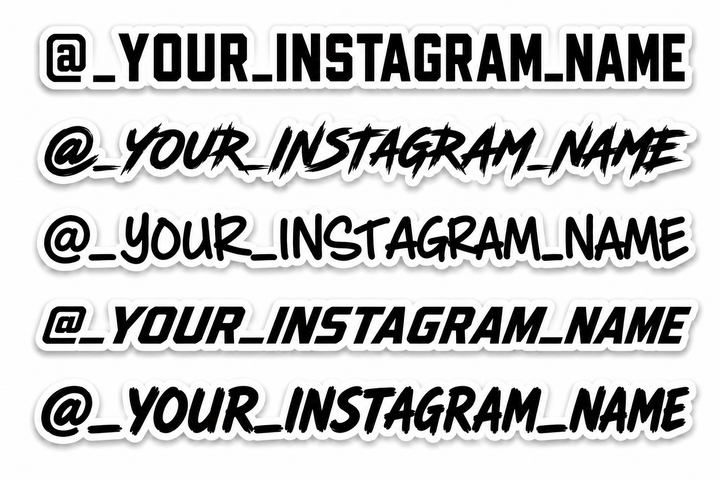 Instagram Handle Decals