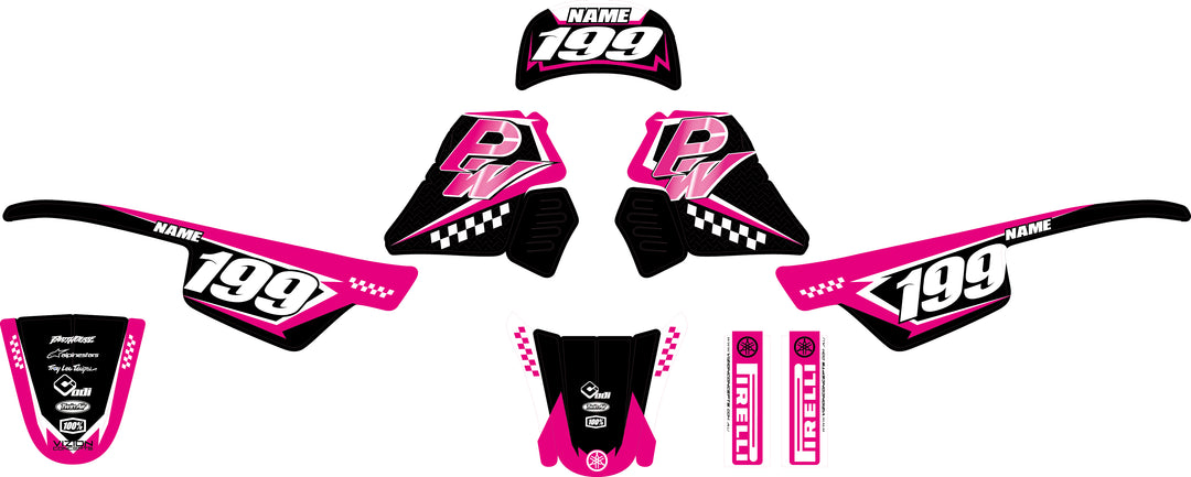 PEEWEE 50 - Craze Pink Graphics Kit