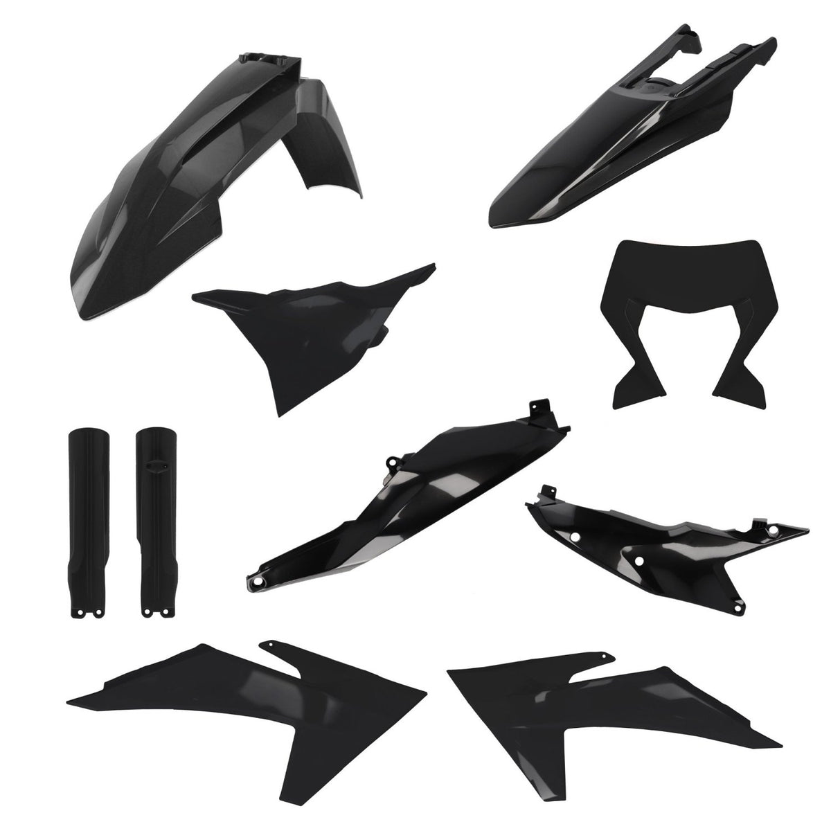 iPLASTIX PLASTIC KIT KTM EXC EXCF 24 BLACK