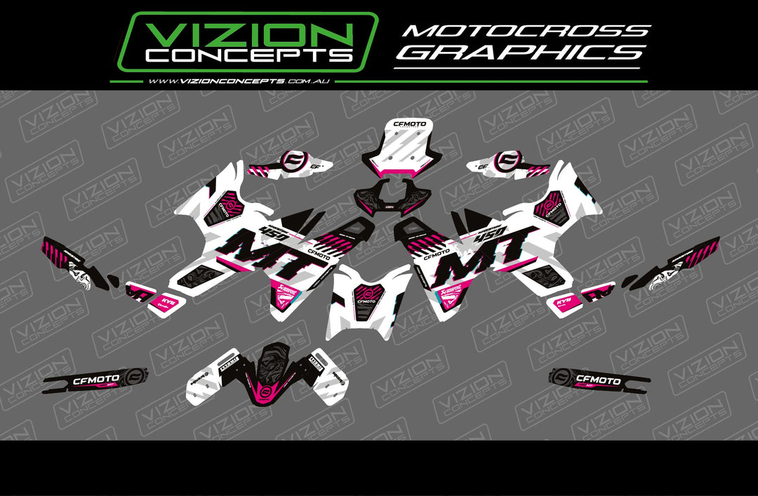 CF Moto MT450 - Glitch Graphics Kit