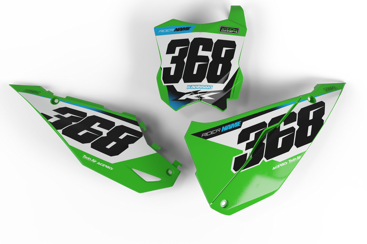 Grip Kawasaki Number Plate Decals