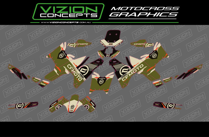 CF Moto MT450 - Offset Graphics Kit