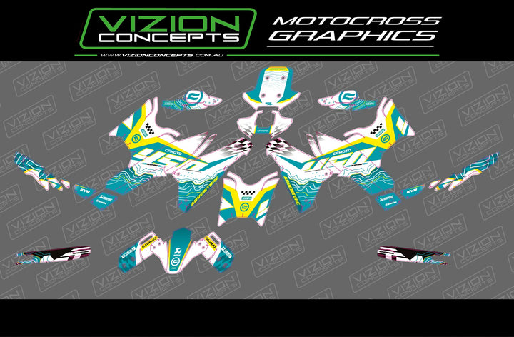 CF Moto MT450 - Peak Graphics Kit