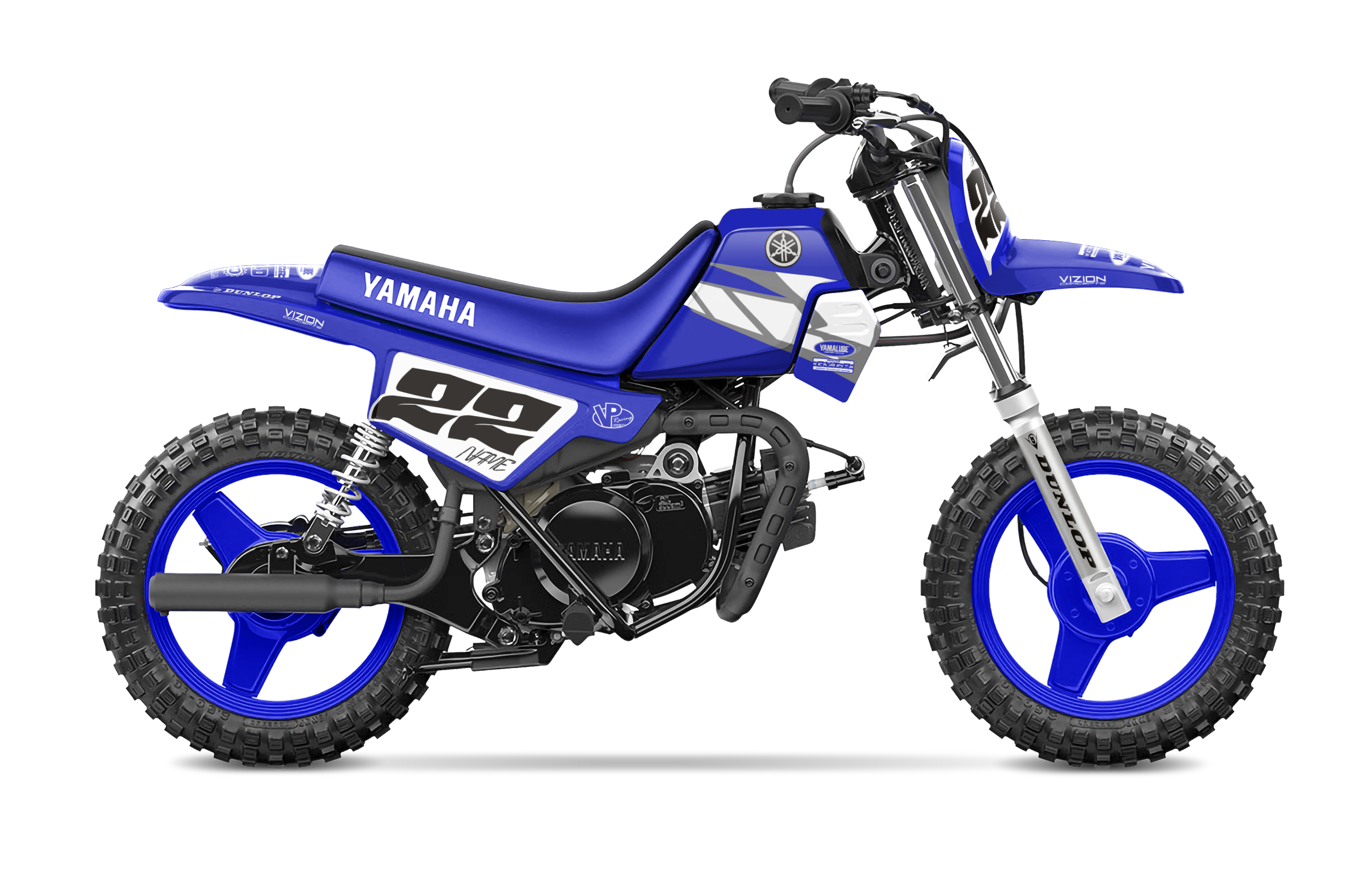 Pw50 Mod Class Reed Yamaha PW50 Graphics Kit | Peewee 50 Factory Yamaha Style – Vizion ...