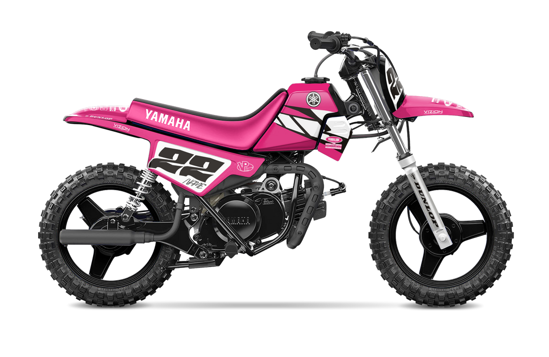 PEEWEE 50 - Reed Pink Graphics Kit