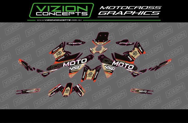 CF Moto MT450 - Strobe Graphics Kit