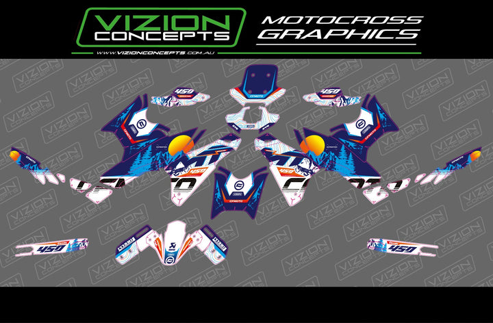 CF Moto MT450 - Sunset Graphics Kit