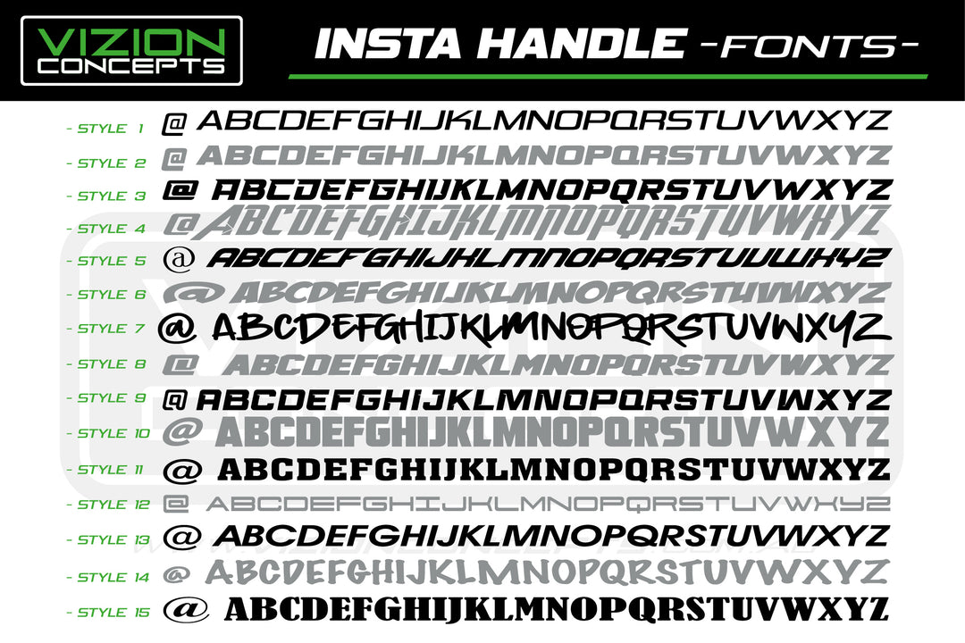Instagram Handle Decals
