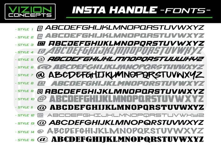 Instagram Handle Decals