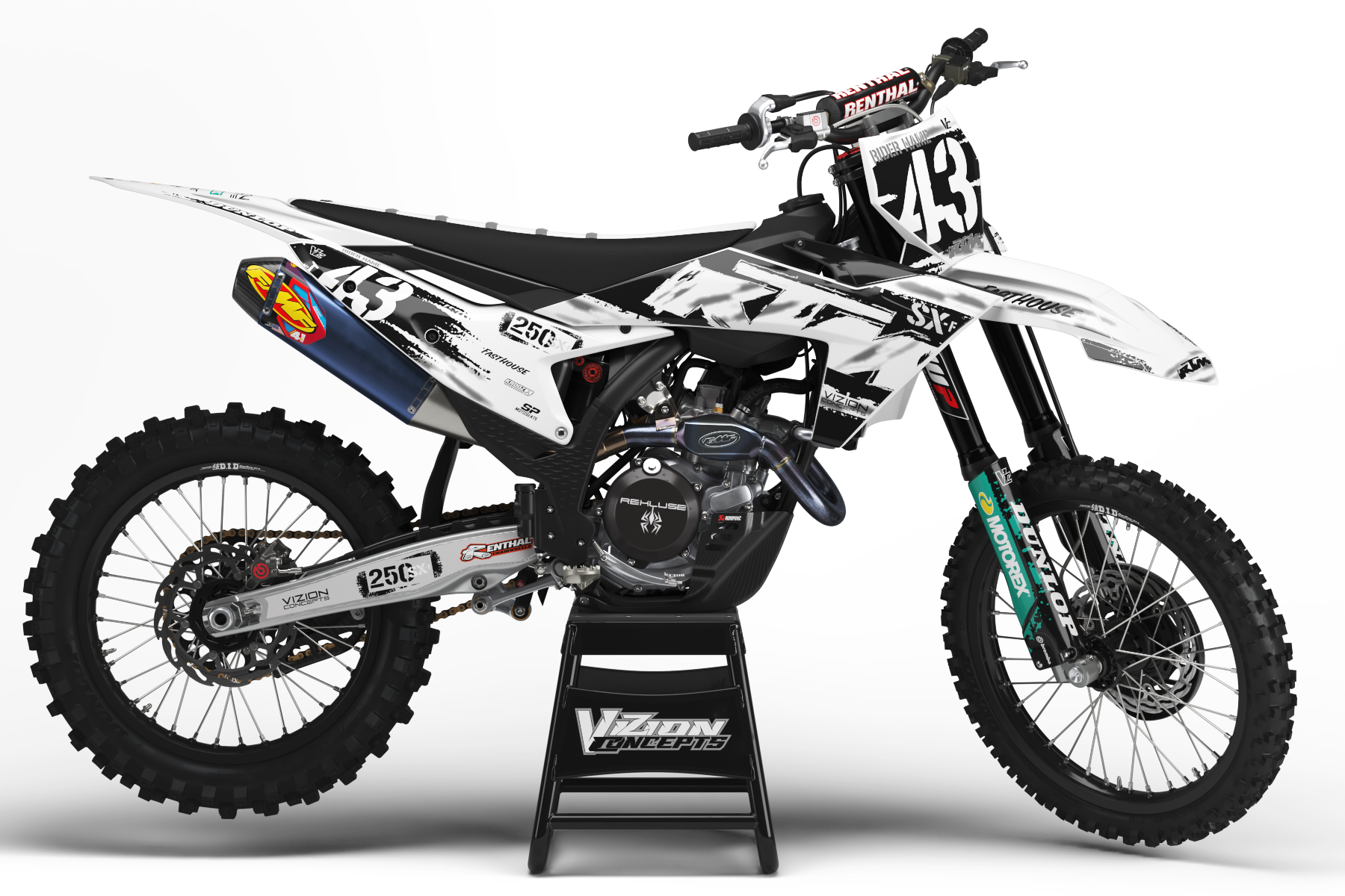 KTM - Stencil Black and White – Vizion Concepts