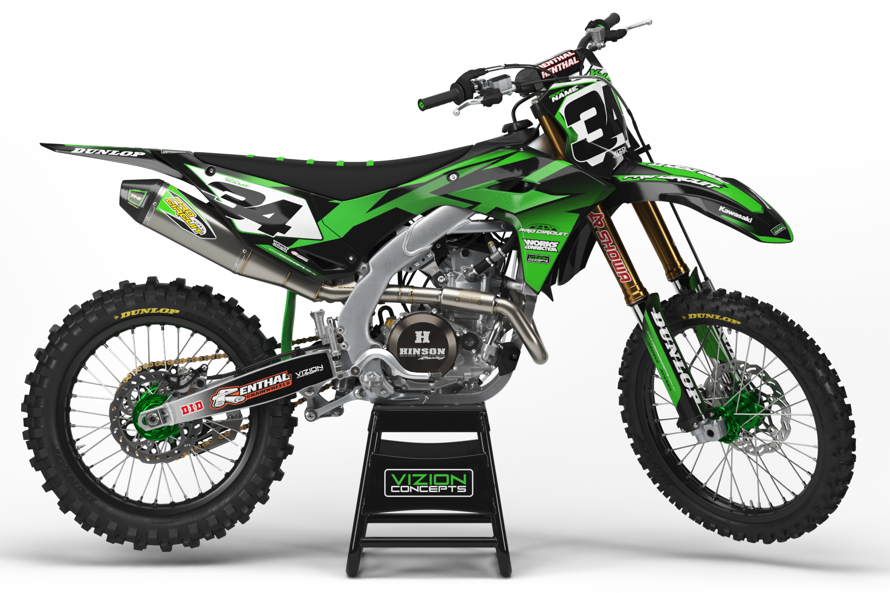 Kawasaki - KX Extreme Graphics Kit | Vizion Concepts