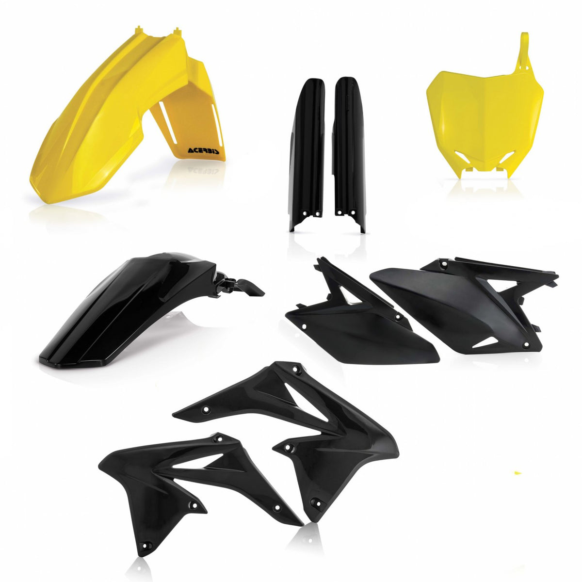 ACERBIS PLASTIC KIT SUZUKI RMZ 250 10-18 YELLOW BLACK